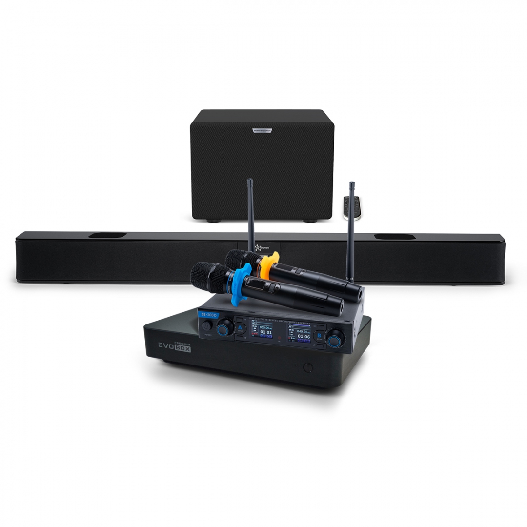 Hi-End караоке-система EVOBOX Premium + EvoSoundBar (саундбар с караоке) в Хасавюрте
