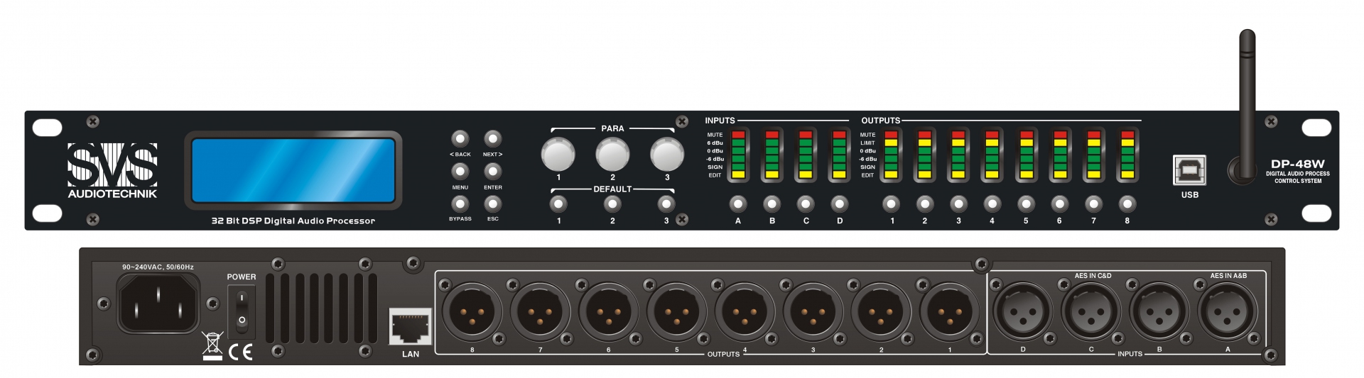 SVS Audiotechnik DP-48W Цифровой процессор: 4 входа 8 выходов в Хасавюрте