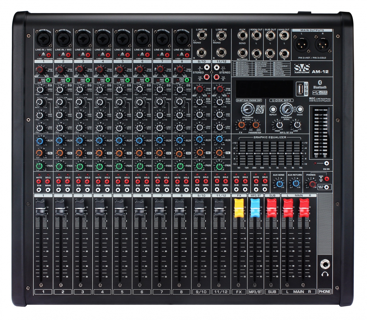 SVS Audiotechnik mixers AM-12 Микшерный пульт аналоговый, 12-канальный в Хасавюрте