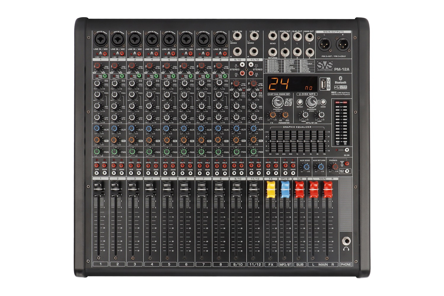 SVS Audiotechnik mixers PM-12A Активный аналоговый микшерный пульт, 12-канальный в Хасавюрте